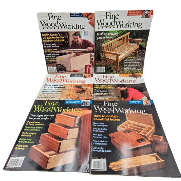 Tauton’s Fine Woodworking Magazine Lot February April June August October Decemb - Picture 1 of 14